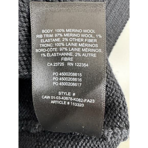 Aritzia Babaton 100% Merino Wool Tunic Sweater Vest M Black Sleeveless Essential - Picture 10 of 14